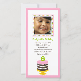 Invitación a la fiesta de cumpleaños - Rosa
