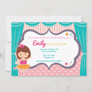 Invitación a la fiesta de cumpleaños rosada de Chi