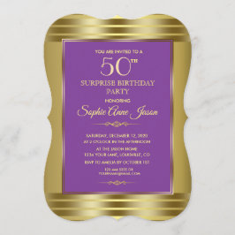 Invitación a la fiesta de cumpleaños Royal Purple 