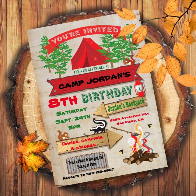Invitación a la fiesta de cumpleaños Rustic Advent (Subido por el creador)