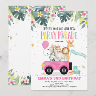Invitación a la fiesta de cumpleaños Safari Desfil