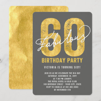 Invitación a la fiesta de cumpleaños sesenta y fab