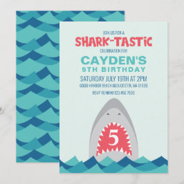 Invitación a la fiesta de cumpleaños Shark Bite sh