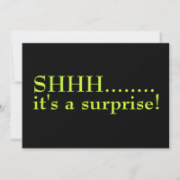 Invitación a la fiesta de cumpleaños Shhh Surprise