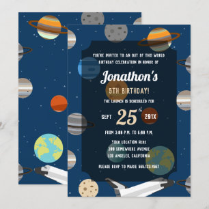 Invitación a la fiesta de cumpleaños sobre el tema