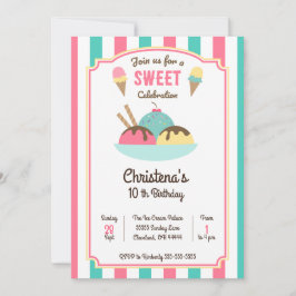 Invitación a la fiesta de cumpleaños social de Ice