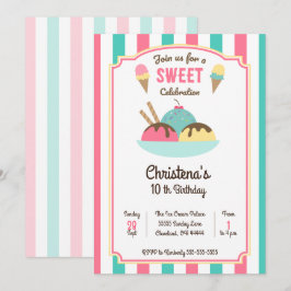 Invitación a la fiesta de cumpleaños social de Ice