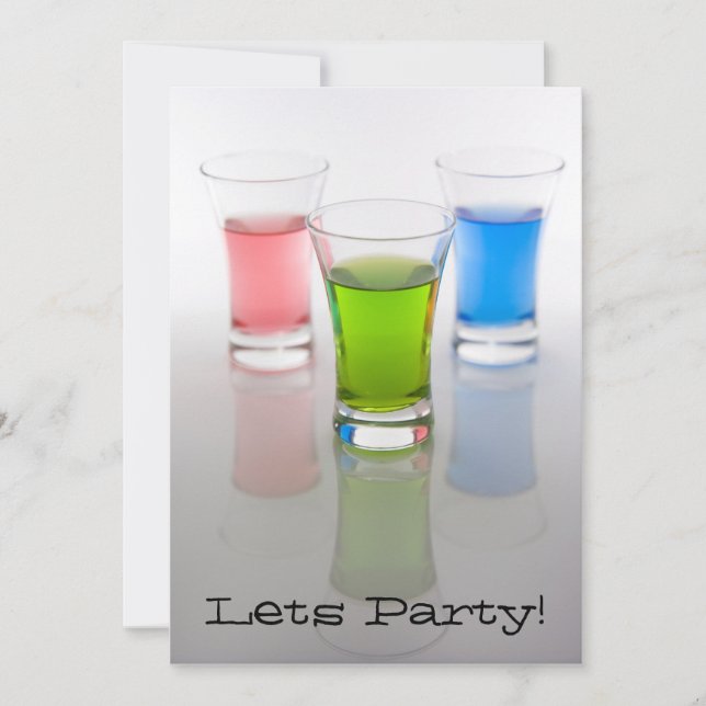 Invitación a la fiesta de cumpleaños/soltero (Anverso)