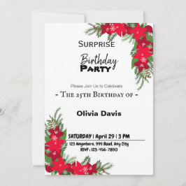 Invitación a la fiesta de cumpleaños sorpresa