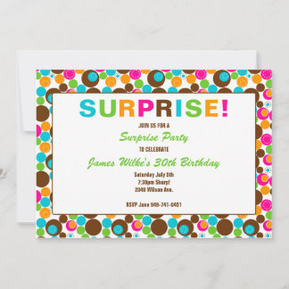 Invitación a la fiesta de cumpleaños sorpresa
