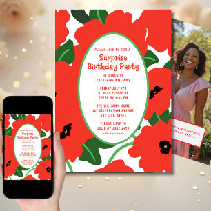 Invitación a la fiesta de cumpleaños sorpresa Cual