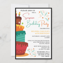 Invitación a la fiesta de cumpleaños sorpresa de C