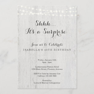 Invitación a la fiesta de cumpleaños sorpresa - Ma