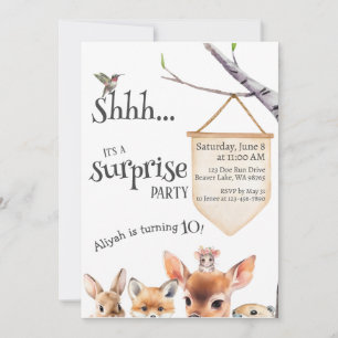 Invitación a la fiesta de cumpleaños sorpresa para
