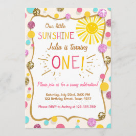 Invitación a la fiesta de cumpleaños Sunshine Lemo