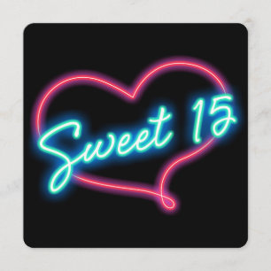 Invitación a la fiesta de cumpleaños SWEET 15 con
