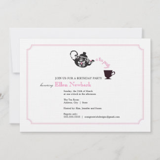 Invitación a la fiesta de cumpleaños - Té