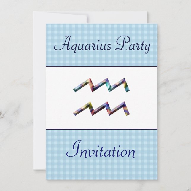 Invitación a la fiesta de cumpleaños temática Aqua (Anverso)