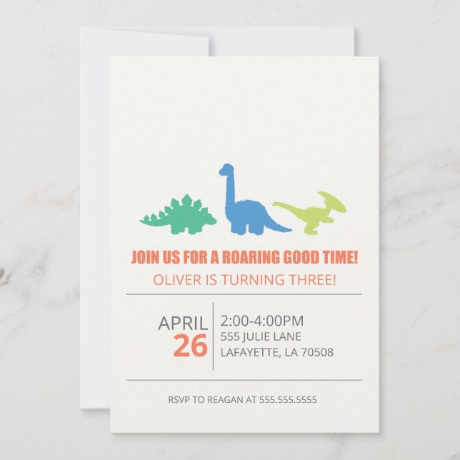 Invitación a la fiesta de cumpleaños temática de l (Anverso)