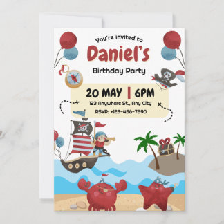Invitación a la fiesta de cumpleaños temática del
