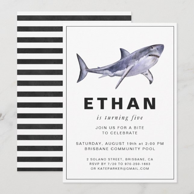 Invitación a la fiesta de cumpleaños temática del  (Anverso / Reverso)