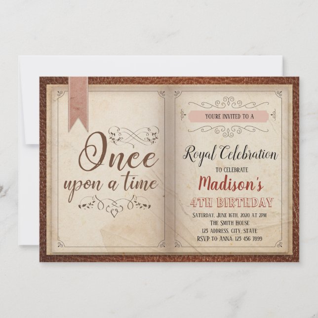 Invitación a la fiesta de cumpleaños temática del  (Anverso)