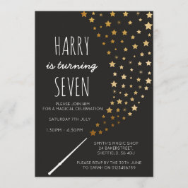 Invitación a la fiesta de cumpleaños temática mági