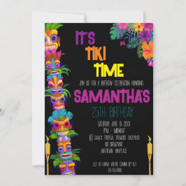 Invitación a la fiesta de cumpleaños Tiki Time