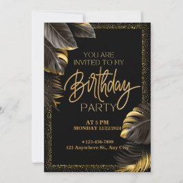 Invitación a la fiesta de cumpleaños tropical del