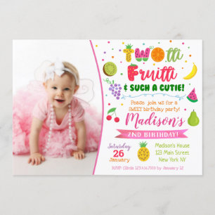 Invitación a la fiesta de cumpleaños Twotti frutti