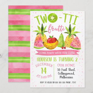 Invitación a la fiesta de cumpleaños Twotti frutti