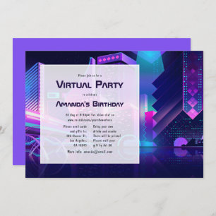 Invitación a la fiesta de cumpleaños virtual