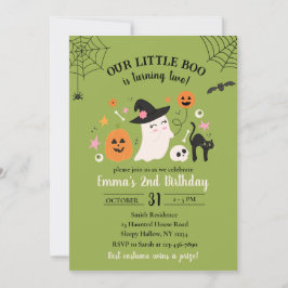 Invitación a la fiesta de cumpleaños y Halloween d