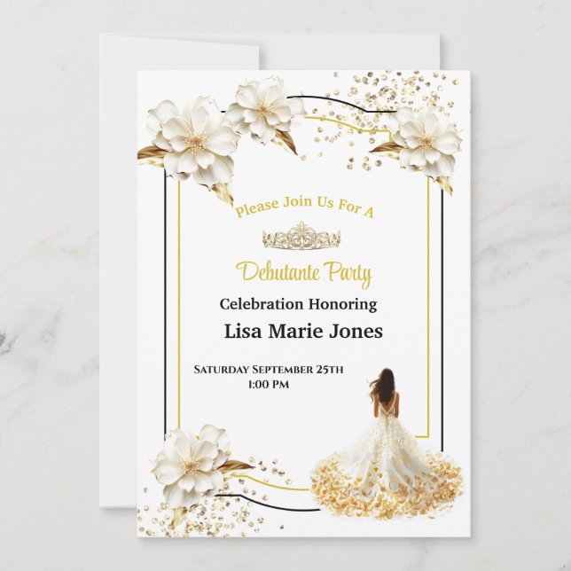 Invitación a la fiesta de debutante (Anverso)