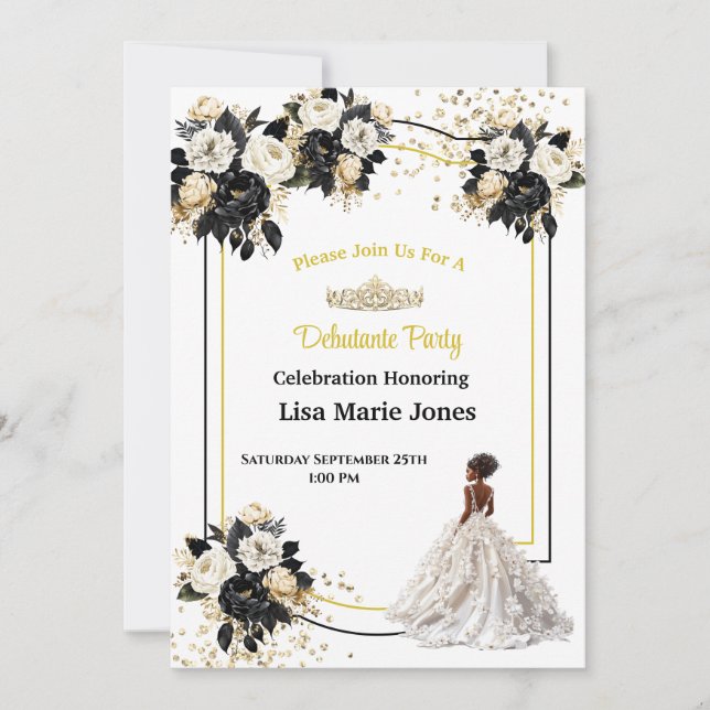 Invitación a la Fiesta de Debutante (Anverso)