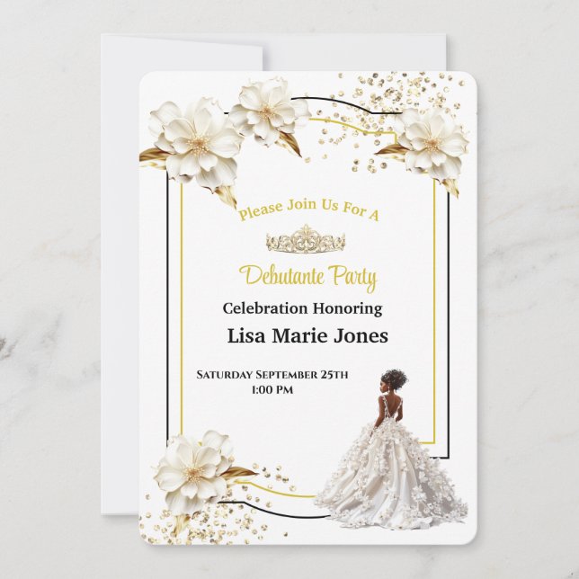 Invitación a la Fiesta de Debutante (Anverso)