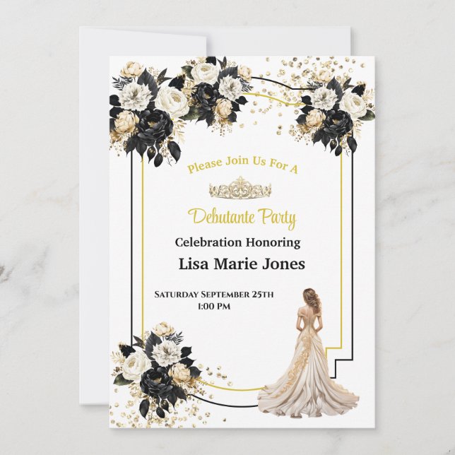 Invitación a la fiesta de debutante (Anverso)