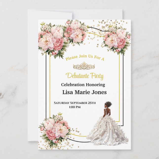 Invitación a la fiesta de debutante (Anverso)