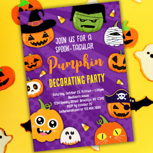Invitación a la fiesta de decoración de calabazas