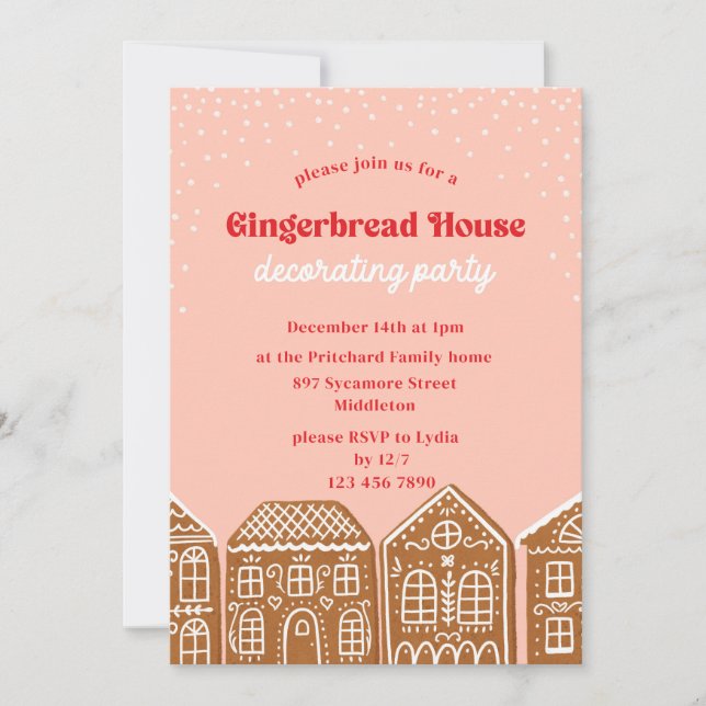 Invitación a la fiesta de decoración de casa de je (Anverso)