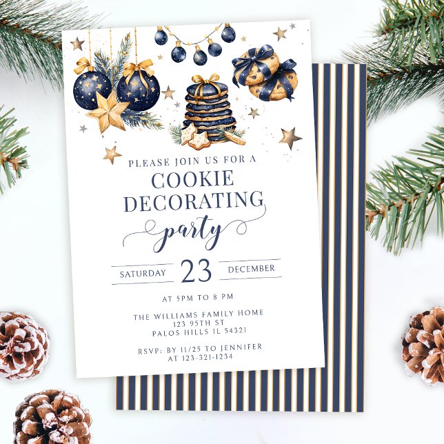 Invitación a la fiesta de decoración de galletas d (Subido por el creador)