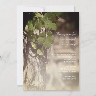Invitación a la fiesta de degustación de uvas de u