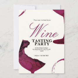 Invitación a la fiesta de degustación de vino blan