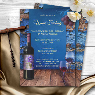 Invitación a la fiesta de degustación de vino Rúst