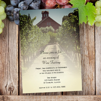 Invitación a la fiesta de degustación de vinos de 