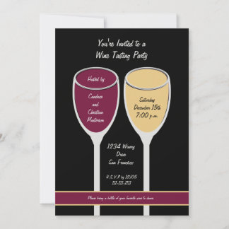 Invitación a la fiesta de degustación de vinos mod