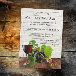 Invitación a la fiesta de degustación del vino par