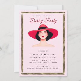 Invitación a la fiesta de derby de sombreros