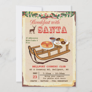 Invitación a la fiesta de desayuno con Santa