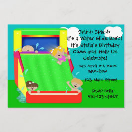 Invitación a la fiesta de deslizamiento de agua